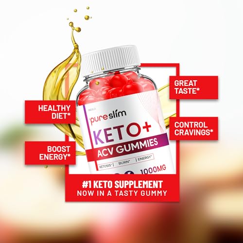 (2 Pack) Pure Slim Keto ACV Gummies - Advanced Formula PureSlim Keto Plus ACV