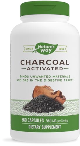Nature's Way Activated Charcoal, Binds Unwanted Materials and Gas*, 560mg per Serving