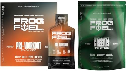 Frog Fuel Ultra Pre Workout & Greens Powder Bundle, 24 pk & 30 Servings