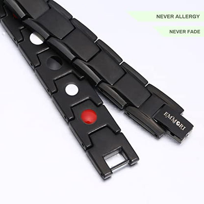 EMMORI Ultra Strength Magnetic Bracelet - 3,500 Gauss Per Magnet -Magnetic Bracelets