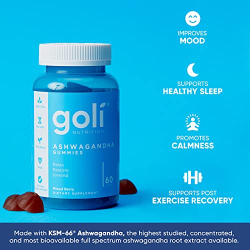 Goli Ashwagandha & Vitamin D Gummy 120 Count - Relax. Restore. Unwind