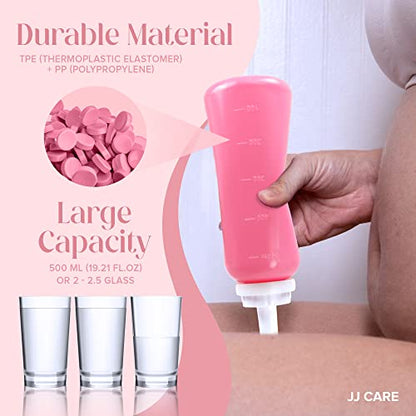 JJ CARE Peri Bottles - Pack of 2 Peri Bottles for Postpartum Care Kit, 500 ml Peri Bottles