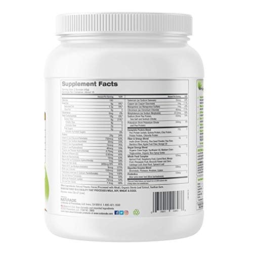 Vegansmart Naturade Plant Based Vegan Protein Powder - All-in-One Nutritional Shake