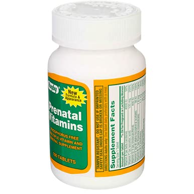 Rugby Prenatal Vitamins, 100 Count