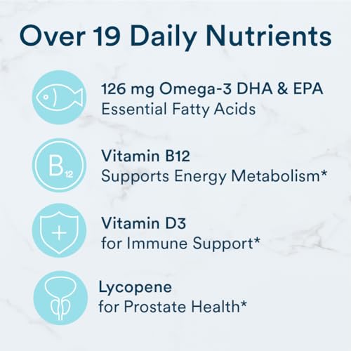 SmartyPants Multivitamin for Men, Gummies: Omega 3 Fish Oil (EPA/DHA), Methylfolate