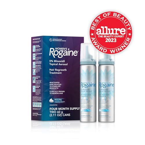 Rogaine Women's 5% Minoxidil Foam, Topical Once-A-Day Hair Loss Treatment