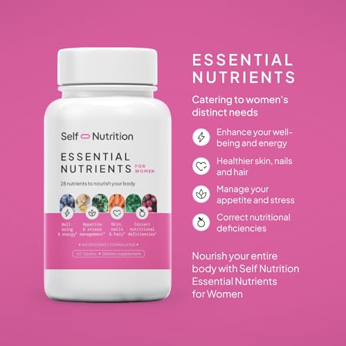 SELF NUTRITION Vegan Multivitamins for Women -Expert Designed 28 Nutrients – Boost Energy