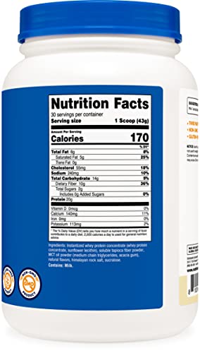 Nutricost Meal Replacement Shake Powder (Vanilla), 30 Servings - Protein, Non-GMO