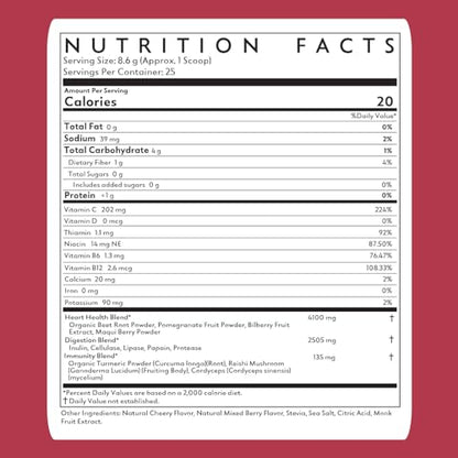 Natrava Beets+ | Organic Beet Root Powder, Vitamins, and Prebiotics | Supports Healthy