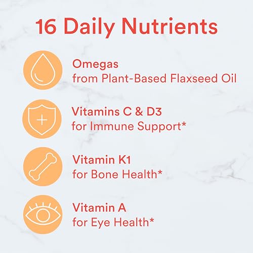 SmartyPants Kids Multivitamin Gummies, Sugar Free: Omega 3 (ALA), Vitamin D3, C