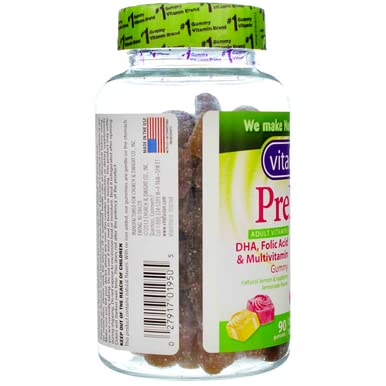 Vitafusion PreNatal Dietary Supplement, Lemon & Raspberry Lemonade Flavors 90 ea (Pack of 8)