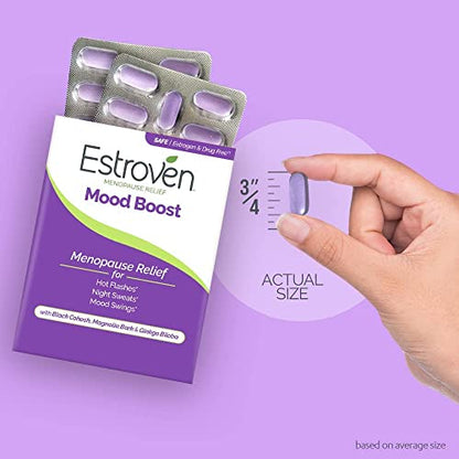 Estroven Mood Boost For Menopause Relief - 30 Ct. - Clinically Proven Ingredients