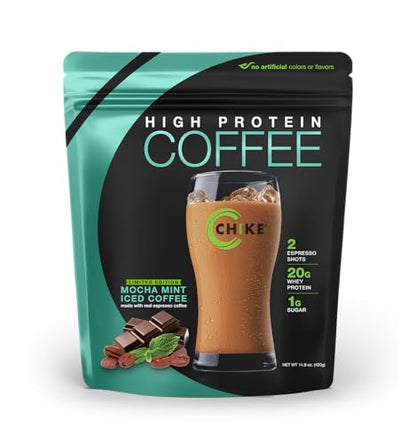 Chike Mocha Mint High Protein Iced Coffee, 20 G Protein, 2 Shots Espresso, 1 G Sugar