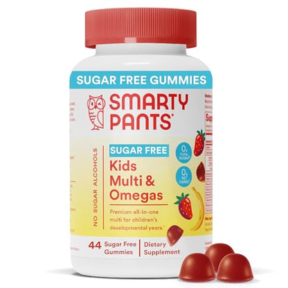 SmartyPants Kids Multivitamin Gummies, Sugar Free: Omega 3 (ALA), Vitamin D3, C