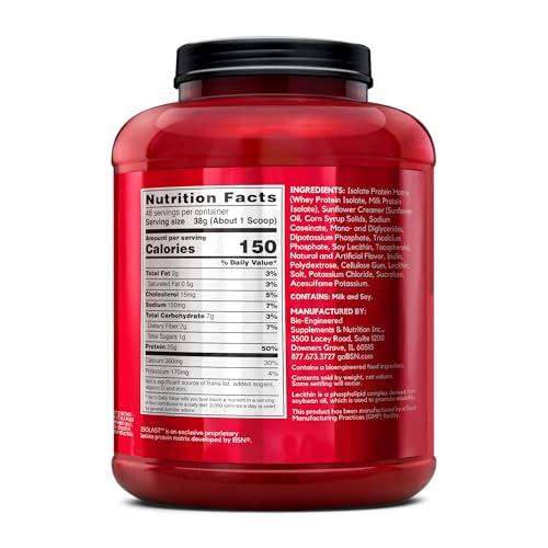 BSN SYNTHA-6 Isolate Protein Powder Drink, Vanilla Ice Cream, 4.0 lb (48 Servings)