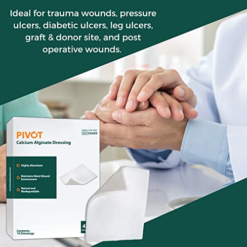 Pivot Calcium Alginate Wound Dressing – All-Natural First Aid | 4x5 Dressin