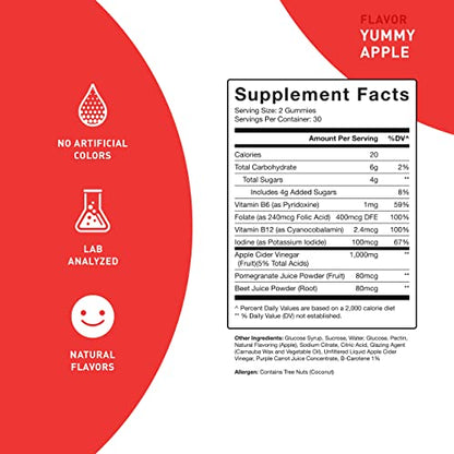 PUREFINITY Apple Cider Vinegar Gummies – Raw, Natural, Unfiltered ACV from The Mother