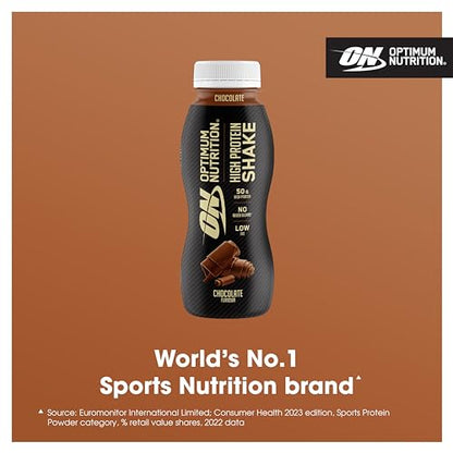 Optimum Nutrition High Protein Shake Bottles, Ready To Drink Healthy Snacks, No added