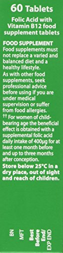 Vitabiotics Ultra Folic Acid Tablets 400 mcg Vitamin B9 with Vitamin B12-60 Tablets