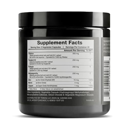 Elite T Formula: 75,000mg Power Capsules - Enhanced with Tribulus (95% Saponins)