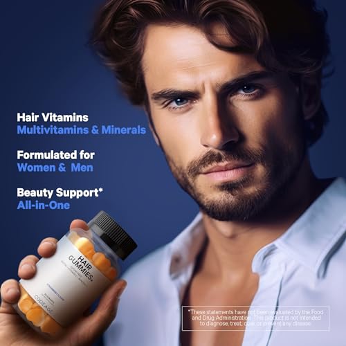 Codeage Hair Gummies, Biotin 5000 mcg, Sugar Free Growth Gummy Vitamins A, C, B6, B12