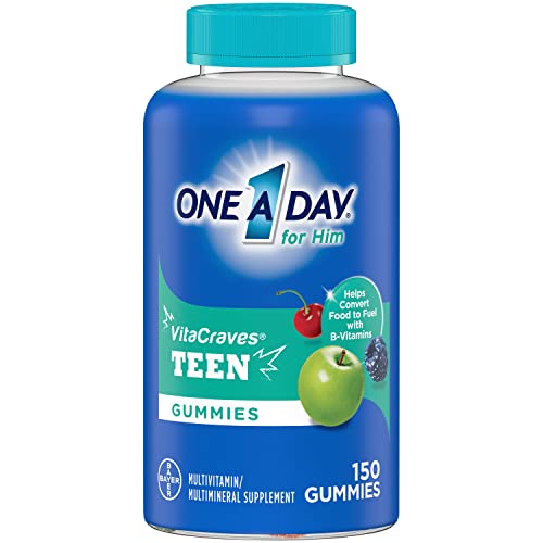 One A Day Teen for Him Multivitamin Gummies, Gummy Multivitamins with Vitamin A, C, D