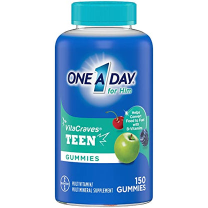 One A Day Teen for Him Multivitamin Gummies, Gummy Multivitamins with Vitamin A, C, D