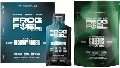 Frog Fuel Power Protein Shot & Greens Powder Bundle, 24 pk & 30 Servings