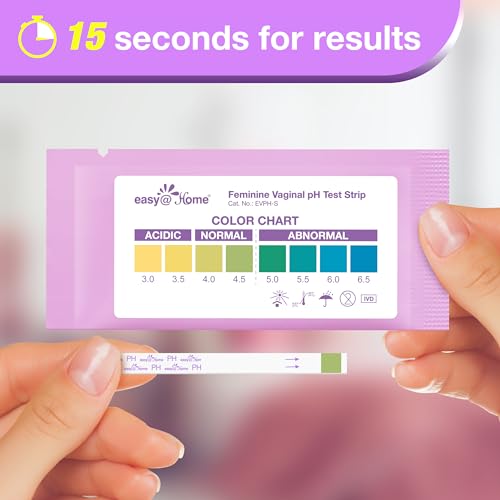 Easy@Home Vaginal pH Test -10 Strips | BV Test Kit at Home for Women | Yeast Infection Test + pH Balance