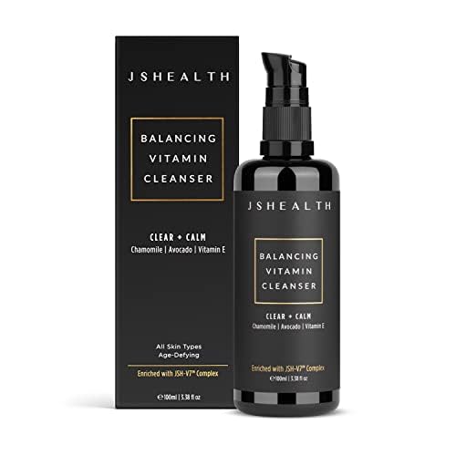 JSHealth Facial Cleanser Gentle Face Wash for Women & Men | With Sensitive Skin in Mind, Made with Vitamins C & E, Avocado Oil, & Chamomile