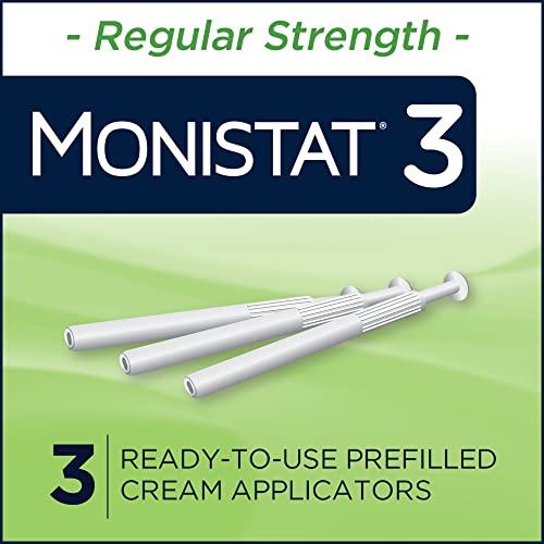Monistat 3 Day Yeast Infection Treatment for Women, 3 Miconazole Pre-Filled Cream Applicators, 1 Pack