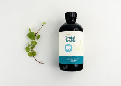 SPRIGS Dental Health Tincture, 4 Fl Oz | Natural Herbal Blend of Black Walnut, Peppermint & More to Support Healthy Teeth & Gums | Fluoride-Free, Cleansing & Astringent Formula for Fresh Breath
