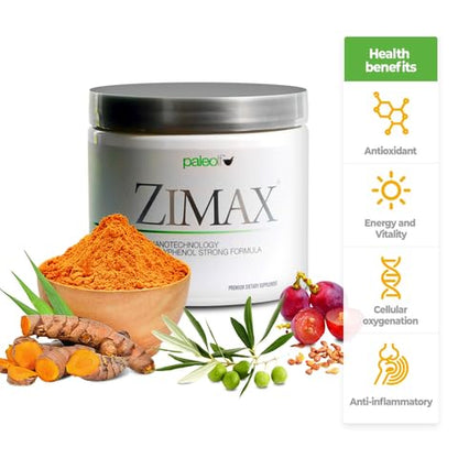 ZIMAX Super ANTIOXIDANT - 100% Natural - High Absorption Curcumin, Rosemary Extract