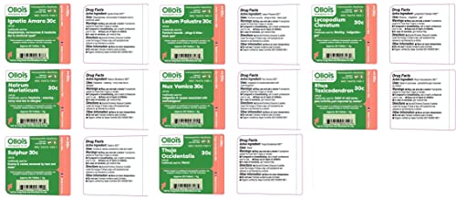 OLLOIS Homeopathy 20-Remedy Starter Kit (Organic & Lactose-Free