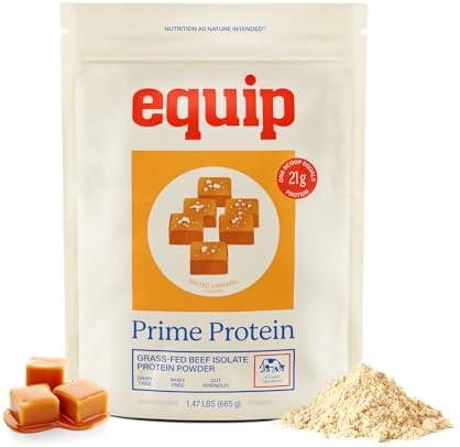 Equip Foods Prime Protein Powder Vanilla & Prime Protein Powder Salted Caramel