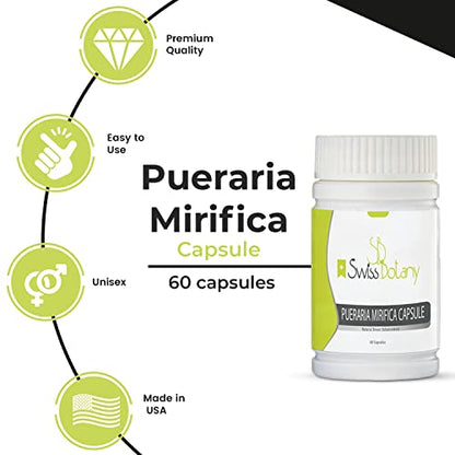 Swiss Botany Organic Pueraria Mirifica Breast Enhancement Pills for Women