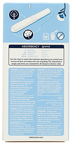 Natracare Organic Cotton Super Tampons with Cardboard Applicator, Plastic Free, Chlorine Free