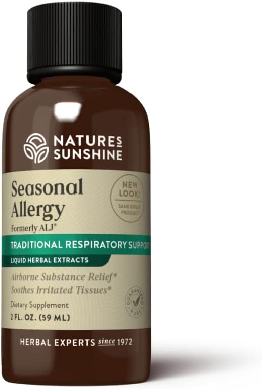 Nature's Sunshine Seasonal Allergy Liquid Herbal Supplement – Botanical Respiratory Support, 2 fl. oz.
