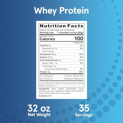 Jarrow Formulas Whey Protein With 18 g of Protein, 3.8 g of BCAAs, & Glutamine, Dietary