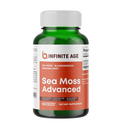 INFINITE AGE: 1250mg Sea Moss Advanced Superfood - High-Potency, Vegan