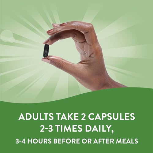 Nature's Way Activated Charcoal, Binds Unwanted Materials and Gas*, 560mg per Serving
