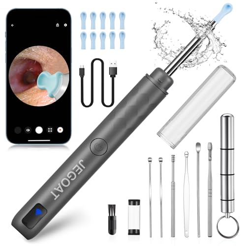 Ear Wax Removal, Ear Wax Removal Tool with 1296P HD Camera and 6 LED Lights