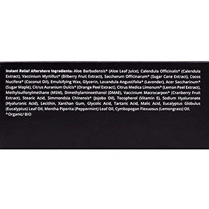 Brickell Men's Instant Relief Aftershave for Men, Soothing After Shave Balm to Prevent Razor Burn, With Aloe, Vitamin E, and Hyaluronic Acid, 4 Ounce, Scented