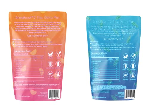 SkinnyBoost - Detox Tea Power Kit-1 - Daytime Tea (28 Bags) 1 Evening Detox Tea (14 Bags)