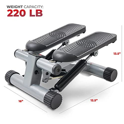 Sunny Health & Fitness Mini Stepper for Exercise Low-Impact Stair Step Cardio Equipment