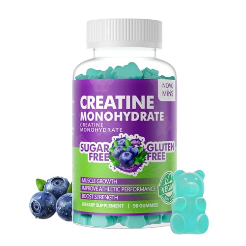 Novomins Creatine Monohydrate Gummies 5000mg for Men & Women, Chewables Creatine