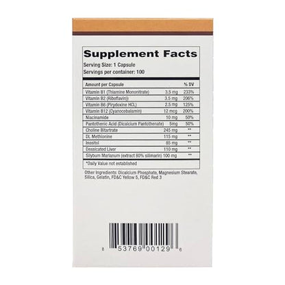 LIPOCHOL, Liver Health, Vitamin and Nutrient Boost (100 Capsules/Pack of 1)