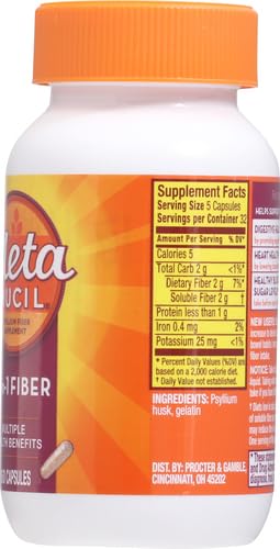 Metamucil Daily Fiber Supplement, 160 Capsules