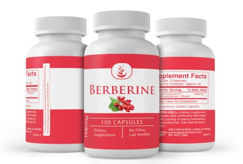 Pure Original Ingredients Berberine, (100 Capsules) Always Pure, No Additives Or Fillers