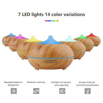 Essential Oil Diffuser, Aromatherapy humidifier, ultrasonic Cold Mist humidifier, 4 Timing Settings
